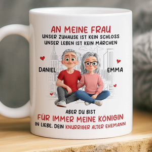 Benutzerdefinierte Tasse – Personalisierte Hochzeitsgeschenke zum Jahrestag für Ehemann und Ehefrau, Ihn und Sie – An Meine Frau