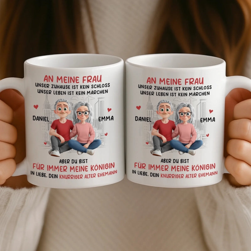 Benutzerdefinierte Tasse – Personalisierte Hochzeitsgeschenke zum Jahrestag für Ehemann und Ehefrau, Ihn und Sie – An Meine Frau