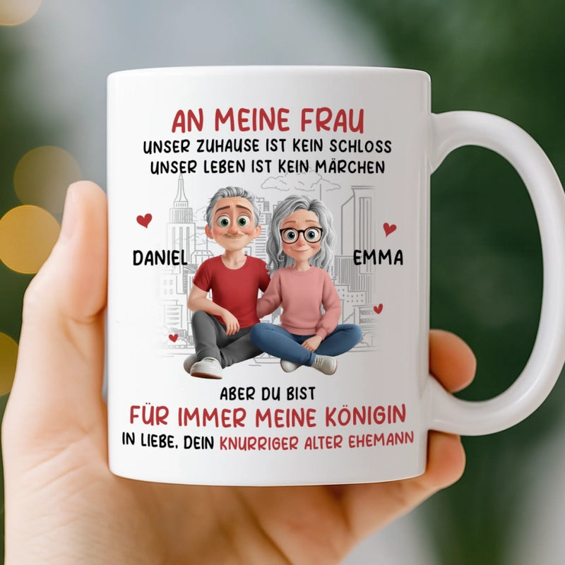 Benutzerdefinierte Tasse – Personalisierte Hochzeitsgeschenke zum Jahrestag für Ehemann und Ehefrau, Ihn und Sie – An Meine Frau