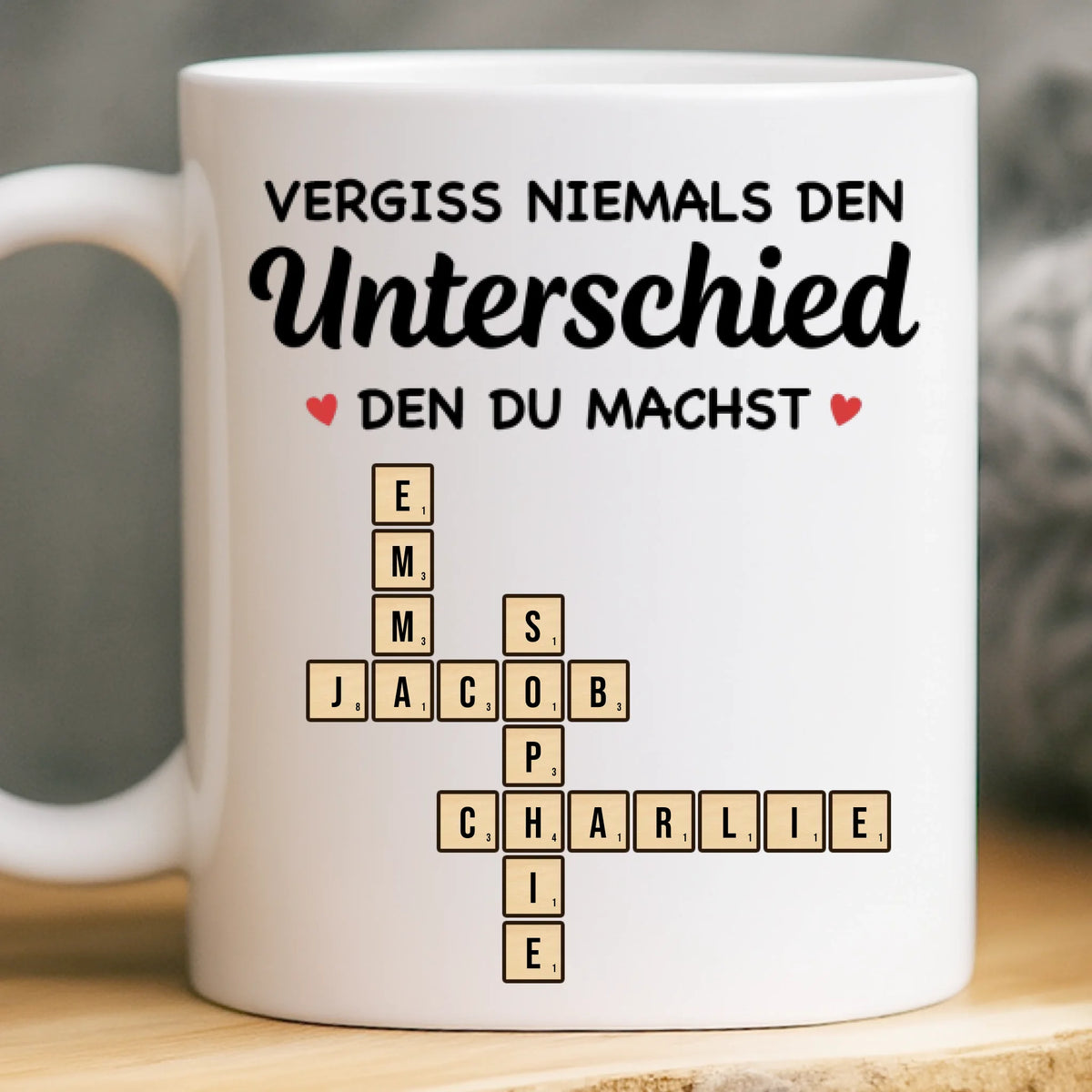 Benutzerdefinierte Tasse – Personalisierte Geburtstagsgeschenke für Kollegen, beste Arbeitsfreunde – Vergiss Niemals Den Unterschied, Den Du Machst