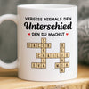 Benutzerdefinierte Tasse – Personalisierte Geburtstagsgeschenke für Kollegen, beste Arbeitsfreunde – Vergiss Niemals Den Unterschied, Den Du Machst