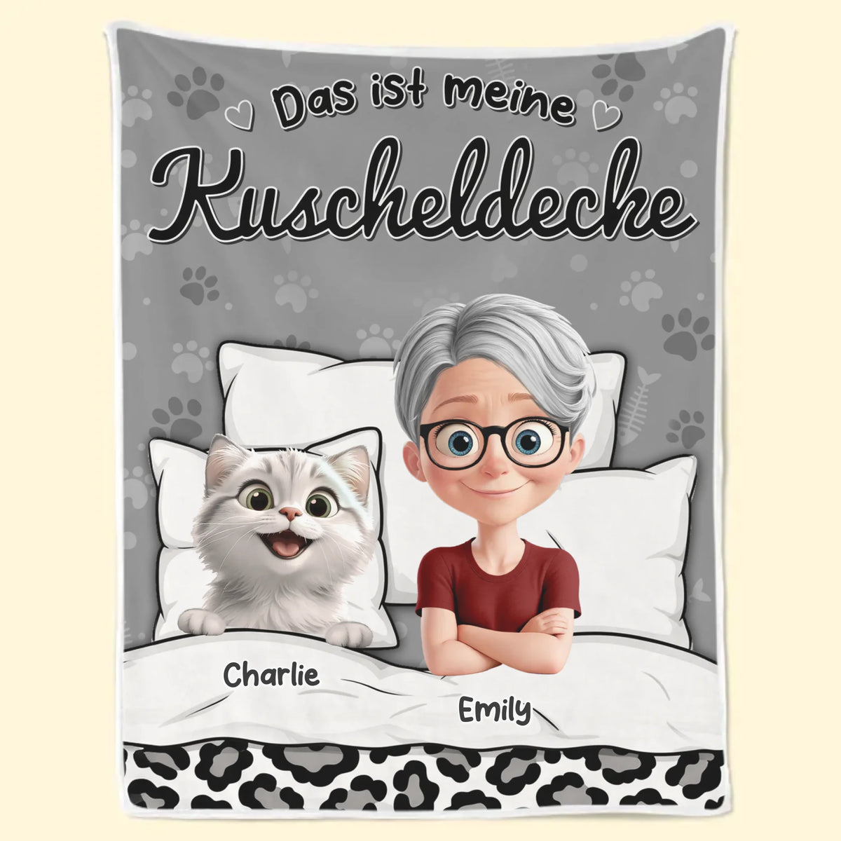 Personalisierte Decke - Personalisierte Weihnachts- und Geburtstagsgeschenke für Familie, Hunde- und Katzenliebhaber – Das Ist Meine Kuscheldecke