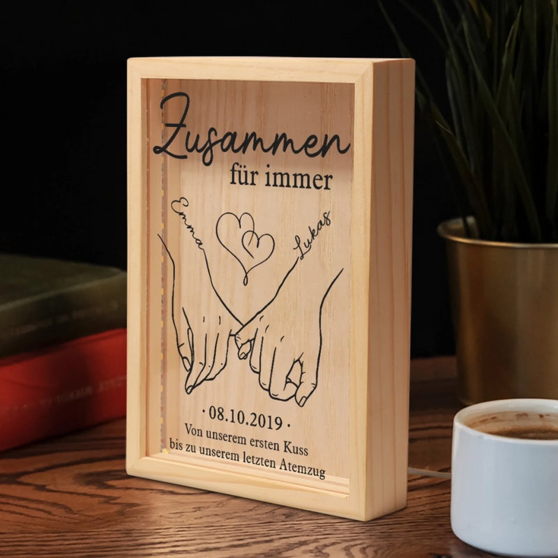 Personalisierter Leuchtkasten Mit Bilderrahmen – Personalisiertes Geschenk Für Ehemann, Ehefrau Zum Jahrestag – Ich Gehöre Dir, Und Du Gehörst Mir