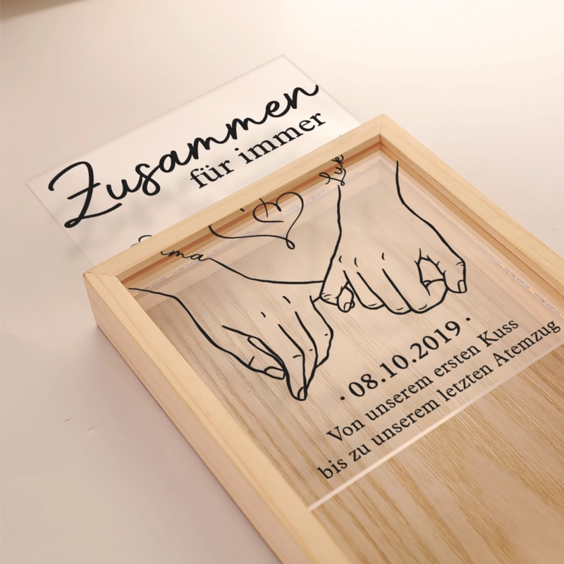 Personalisierter Leuchtkasten Mit Bilderrahmen – Personalisiertes Geschenk Für Ehemann, Ehefrau Zum Jahrestag – Ich Gehöre Dir, Und Du Gehörst Mir