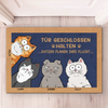 Individuelle Dekomatte Für Zuhause – Personalisierte Weihnachts- und Geburtstagsgeschenke für Familie, Hunde- und Katzenliebhaber – Tür Geschlossen Halten