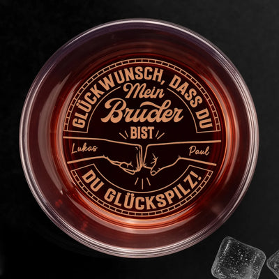 Personalisiertes Whiskyglas – Geburtstagsgeschenk Für Opa, Papa, Bruder, Schwester, Beste Freunde – Du Bist Mein Bruder