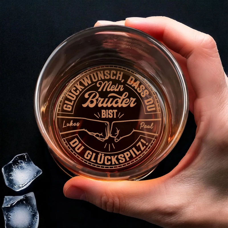 Personalisiertes Whiskyglas – Geburtstagsgeschenk Für Opa, Papa, Bruder, Schwester, Beste Freunde – Du Bist Mein Bruder