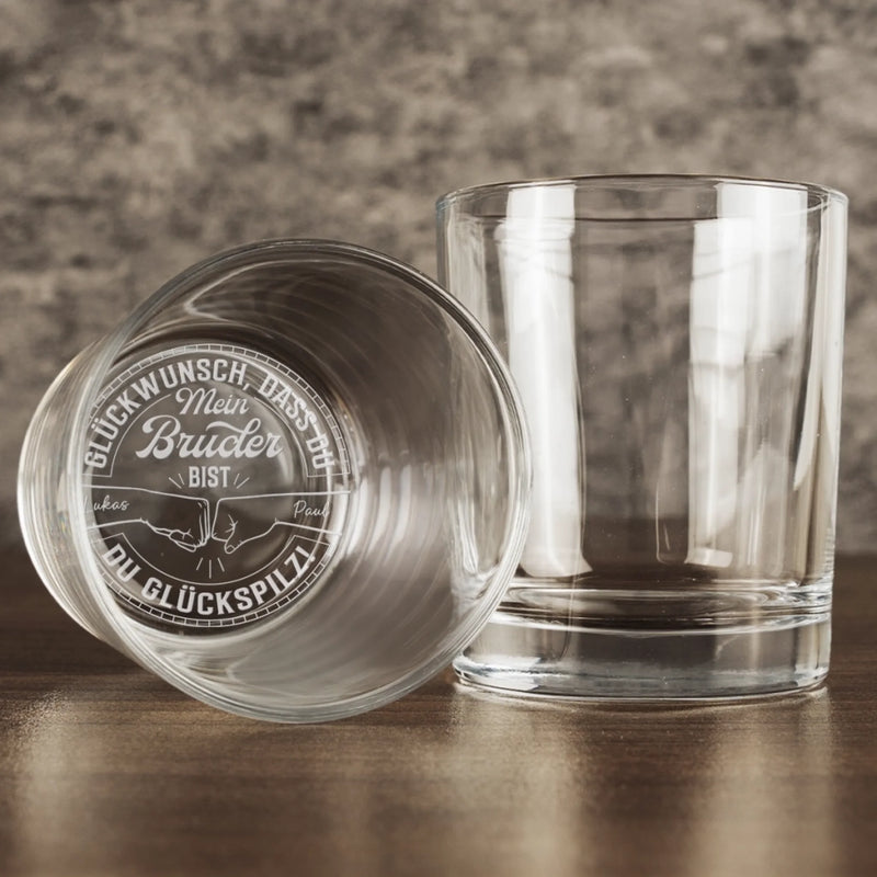 Personalisiertes Whiskyglas – Geburtstagsgeschenk Für Opa, Papa, Bruder, Schwester, Beste Freunde – Du Bist Mein Bruder