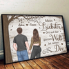 Personalisiertes Horizontales Poster – Personalisierte Hochzeitsgeschenke zum Jahrestag für Ehemann und Ehefrau, Ihn und Sie – Mein Liebster Ort Auf Der Ganzen Welt Ist Neben Dir