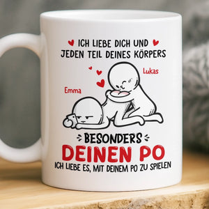 Benutzerdefinierte Tasse – Personalisierte Hochzeitsgeschenke zum Jahrestag für Ehemann und Ehefrau, Ihn und Sie – Ich Liebe Dich
