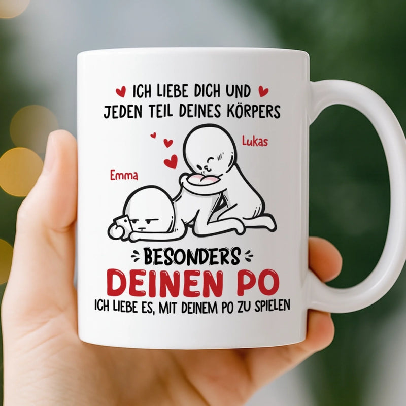 Benutzerdefinierte Tasse – Personalisierte Hochzeitsgeschenke zum Jahrestag für Ehemann und Ehefrau, Ihn und Sie – Ich Liebe Dich
