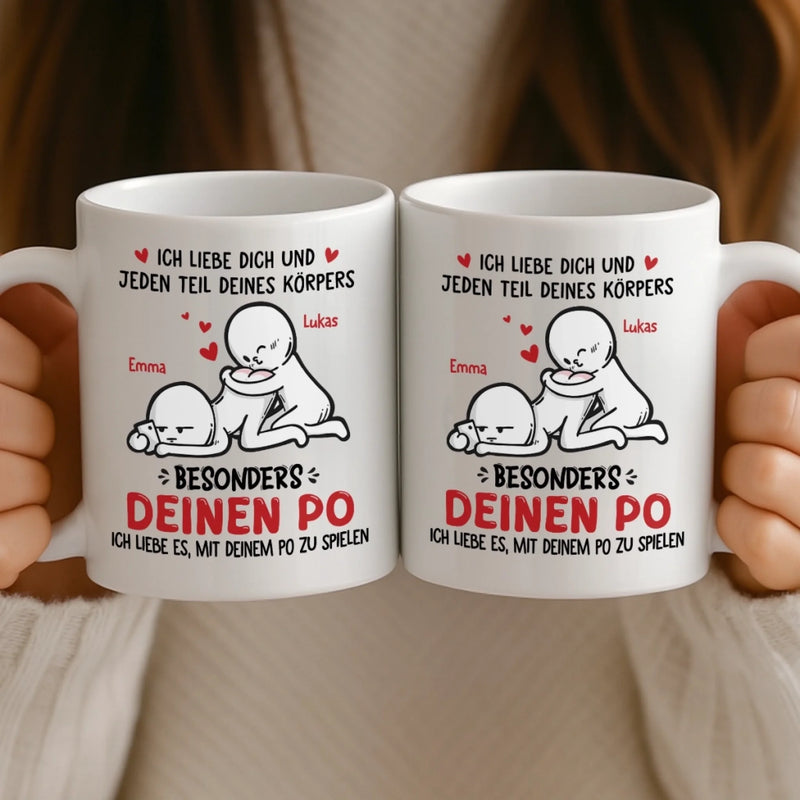 Benutzerdefinierte Tasse – Personalisierte Hochzeitsgeschenke zum Jahrestag für Ehemann und Ehefrau, Ihn und Sie – Ich Liebe Dich