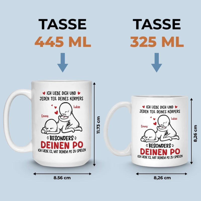 Benutzerdefinierte Tasse – Personalisierte Hochzeitsgeschenke zum Jahrestag für Ehemann und Ehefrau, Ihn und Sie – Ich Liebe Dich
