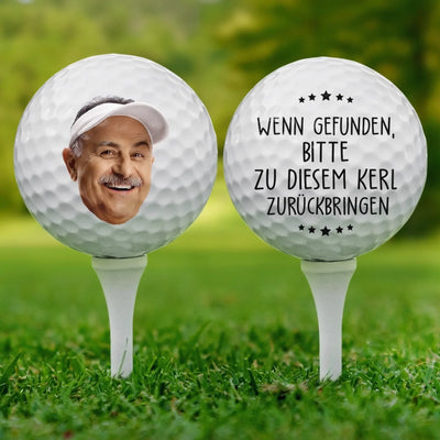 Personalisierter Golfball mit Foto – Personalisiertes Vatertagsgeschenk Für Sportbegeisterte, Golfer, Papa und Opa – Wenn Sie Ihn Finden, Bitte An Diesen Herrn Zurückgeben