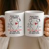 Benutzerdefinierte Tasse – Personalisierte Hochzeitsgeschenke zum Jahrestag für Ehemann und Ehefrau, Ihn und Sie – Aber Ich Liebe Dich So Lange