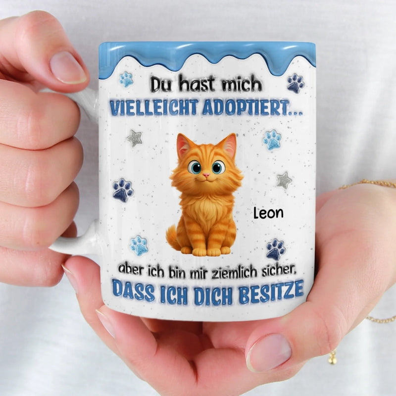 Personalisierte Tasse – Personalisierte Weihnachts- und Geburtstagsgeschenke für Familie, Hunde- und Katzenliebhaber – Ich Dich Besitze