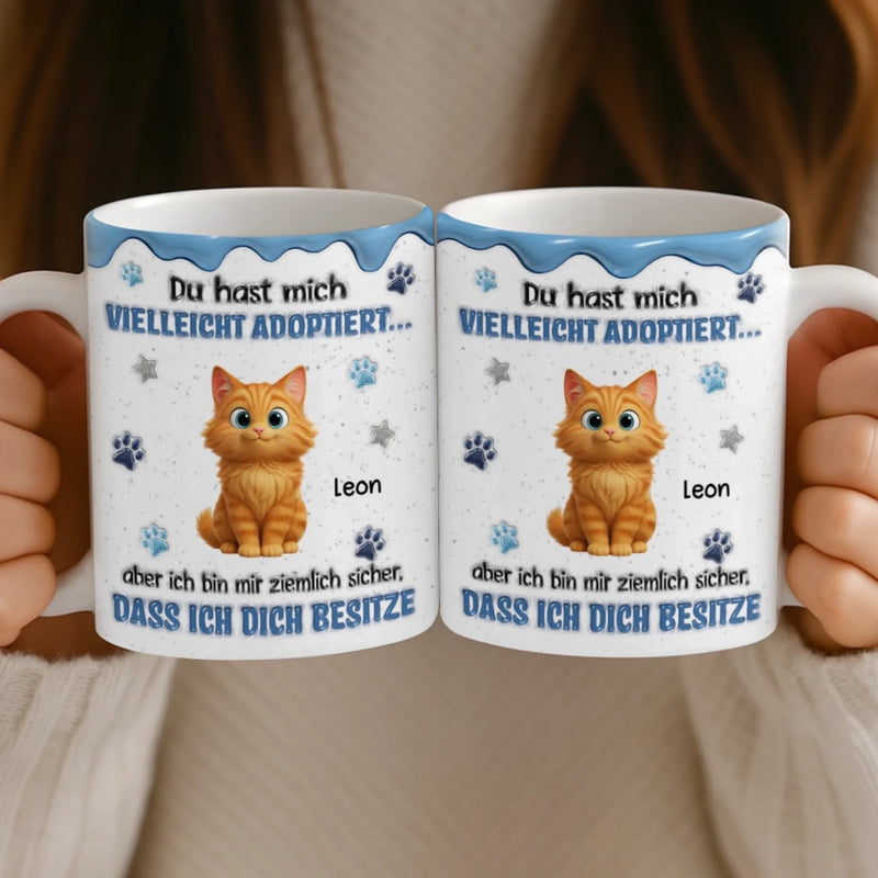 Personalisierte Tasse – Personalisierte Weihnachts- und Geburtstagsgeschenke für Familie, Hunde- und Katzenliebhaber – Ich Dich Besitze