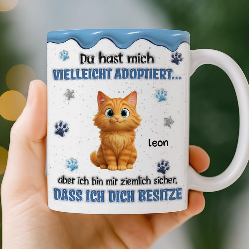 Personalisierte Tasse – Personalisierte Weihnachts- und Geburtstagsgeschenke für Familie, Hunde- und Katzenliebhaber – Ich Dich Besitze