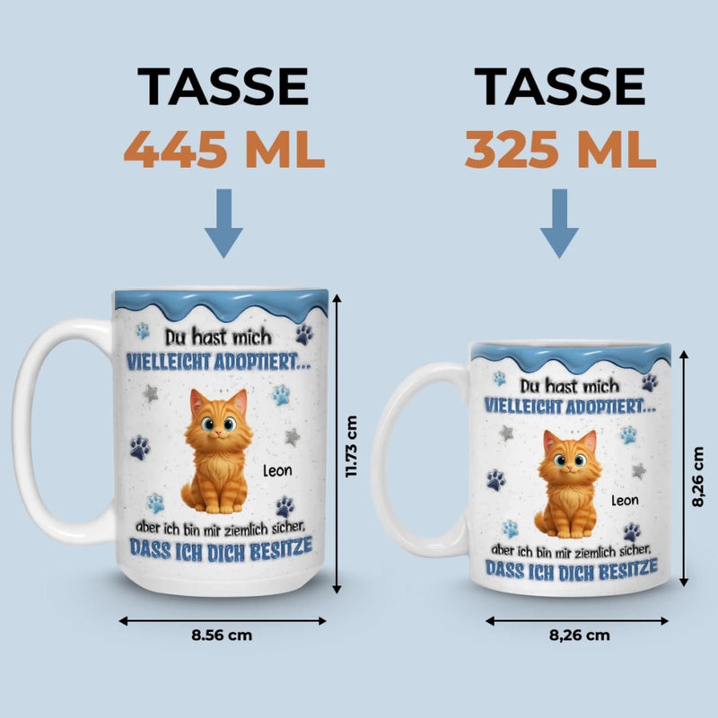 Personalisierte Tasse – Personalisierte Weihnachts- und Geburtstagsgeschenke für Familie, Hunde- und Katzenliebhaber – Ich Dich Besitze