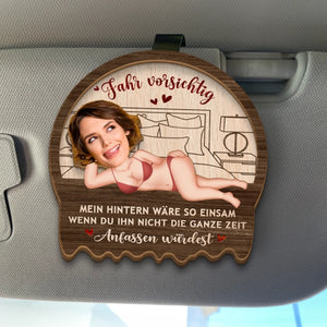 Personalisierte Sonnenblende Clip Fürs Auto mit Foto – Personalisierte Hochzeitsgeschenke zum Jahrestag für Ehemann und Ehefrau, Ihn und Sie – Fahr Vorsichtig