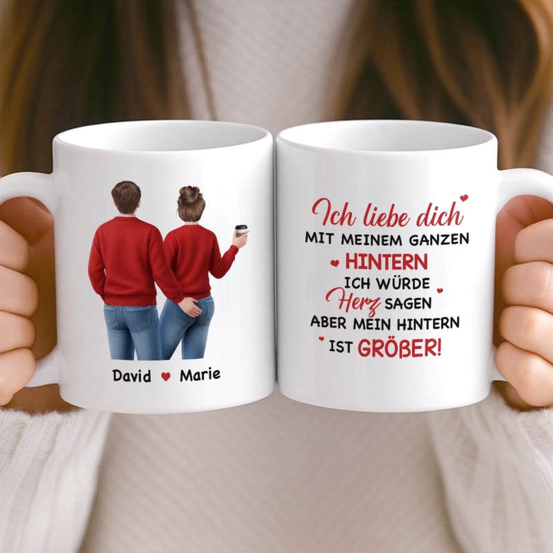 Benutzerdefinierte Tasse – Personalisierte Hochzeitsgeschenke zum Jahrestag für Ehemann und Ehefrau, Ihn und Sie – Ich Liebe Dich So Sehr