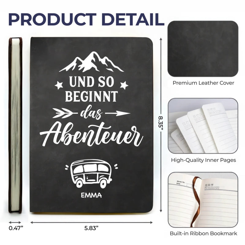 Individuell Notizbuch Aus Leder – Personalisierte Geburtstagsgeschenke Für Beste Freundinnen, Schwestern, Familie Und Dich Selbst, Ehemann Und Ehefrau, Ihn Und Sie – Und So Beginnt Das Abenteuer