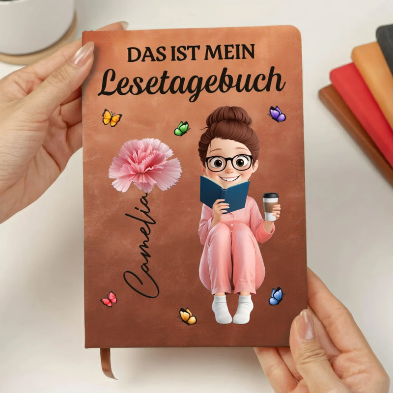 Individuell Notizbuch Aus Leder – Personalisierte Geburtstagsgeschenke Für Beste Freundinnen, Schwestern, Familie Und Dich Selbst – Das Ist Mein Lesetagebuch