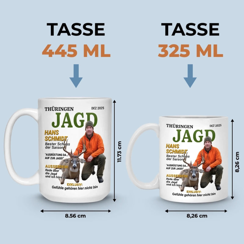 Benutzerdefinierte Tasse mit Foto – Personalisierte Geburtstagsgeschenke für Jäger – Wild im Herzen