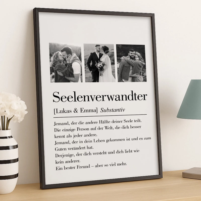 Personalisiertes Scrabble Vertikal Poster mit Foto – Personalisierte Hochzeitsgeschenke zum Jahrestag für Ehemann und Ehefrau, Ihn und Sie – Ich Liebe Dich So Sehr