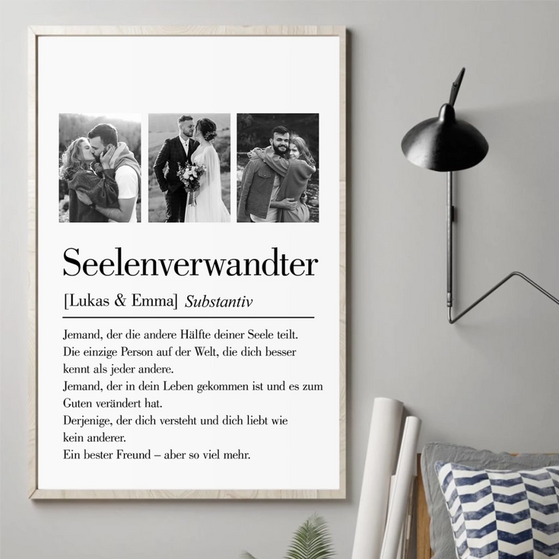 Personalisiertes Scrabble Vertikal Poster mit Foto – Personalisierte Hochzeitsgeschenke zum Jahrestag für Ehemann und Ehefrau, Ihn und Sie – Ich Liebe Dich So Sehr