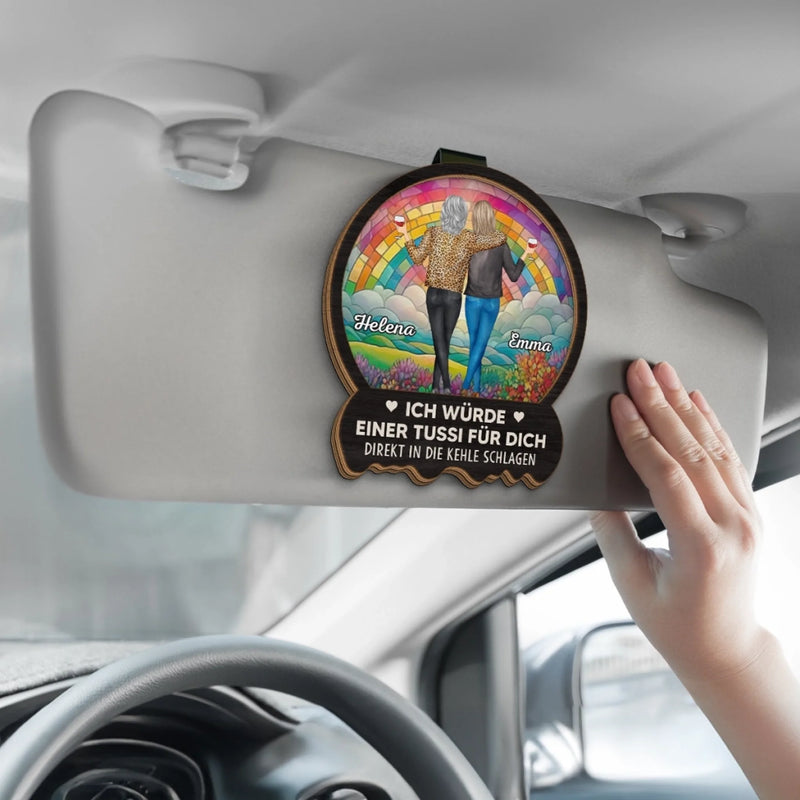 Personalisierte Sonnenblende Clip Fürs Auto mit Foto – Personalisierte Geburtstagsgeschenke Für Beste Freundinnen, Schwestern, BFF – Danke, Dass Du Meine Unbezahlte Therapeutin Bist