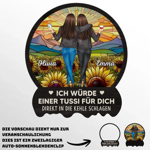 Personalisierte Sonnenblende Clip Fürs Auto mit Foto – Personalisierte Geburtstagsgeschenke Für Beste Freundinnen, Schwestern, BFF – Danke, Dass Du Meine Unbezahlte Therapeutin Bist