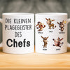 Benutzerdefinierte Tasse – Personalisierte Geburtstagsgeschenke für Kollegen, beste Arbeitsfreunde – Die Kleinen Plagegeister Des Chefs