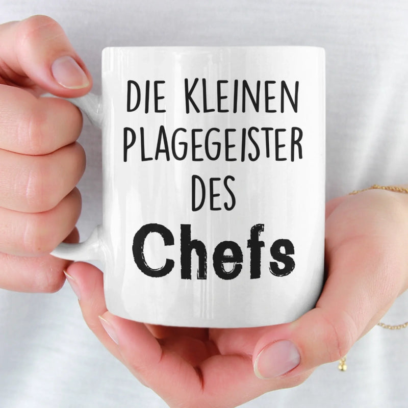 Benutzerdefinierte Tasse – Personalisierte Geburtstagsgeschenke für Kollegen, beste Arbeitsfreunde – Die Kleinen Plagegeister Des Chefs