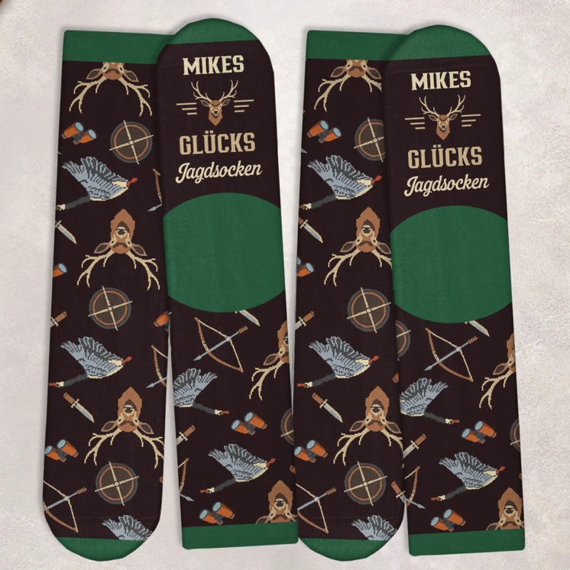 Personalisierte Socken  – Personalisierte Geburtstagsgeschenke für Jäger – Wild im Herzen