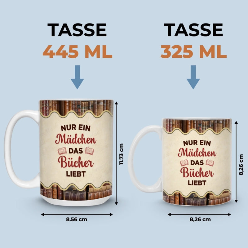 Personalisierte Tasse - Personalisierte Bücher Geschenke Für Buchliebhaber, Bücherwürmer, Leser - So Viele Bücher, So Wenig Zeit