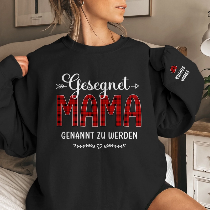 Personalisiertes Unisex-Sweatshirt Oder Hoodie Mit Ärmel-Design – Geburtstagsgeschenke Für Mama, Oma – Gesegnet, Oma Genannt Zu Werden