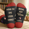 Personalisierte Socken – Personalisierte Weihnachts- und Geburtstagsgeschenke für Beste Freundinnen, Schwestern, die Familie und Dich Selbst – Bring Mir Wein