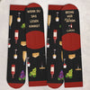 Personalisierte Socken – Personalisierte Weihnachts- und Geburtstagsgeschenke für Beste Freundinnen, Schwestern, die Familie und Dich Selbst – Bring Mir Wein