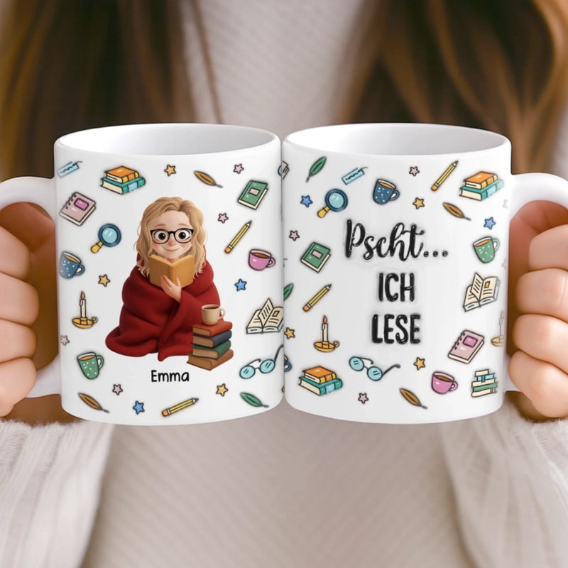 Personalisierte Tasse - Personalisierte Bücher Geschenke Für Buchliebhaber, Bücherwürmer, Leser - Ich Bin Verbucht
