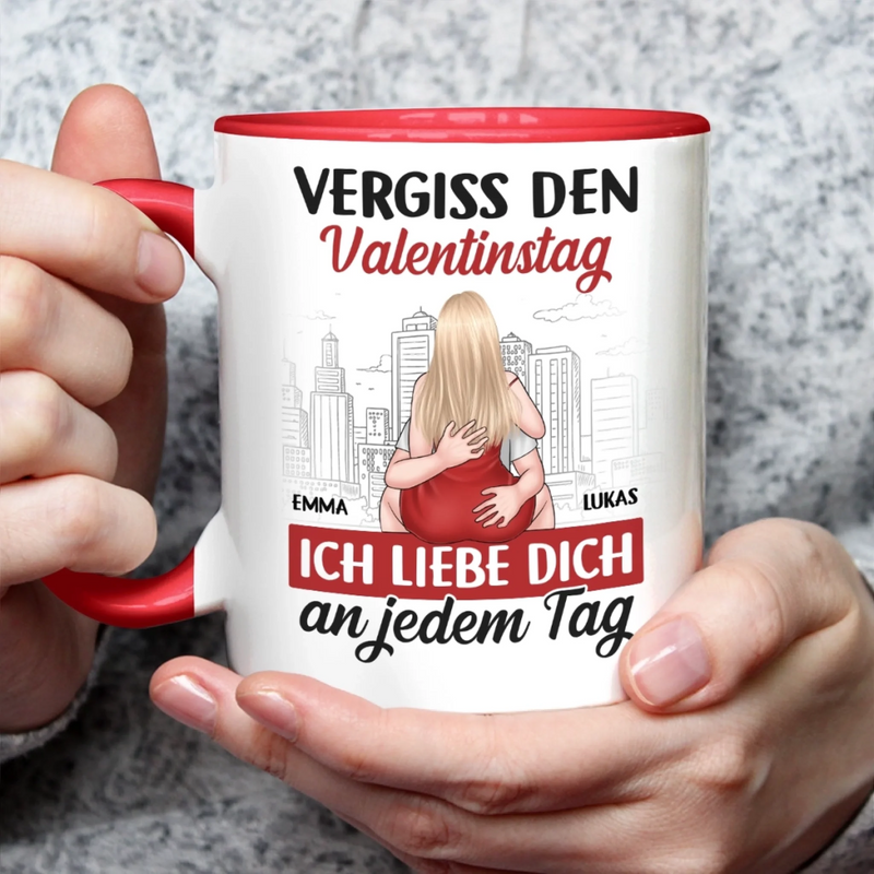 Personalisierte Tasse Mit Akzent – Personalisierte Hochzeitsgeschenke zum Jahrestag für Ehemann und Ehefrau, Ihn und Sie – Ich Liebe Dich An Jedem Tag