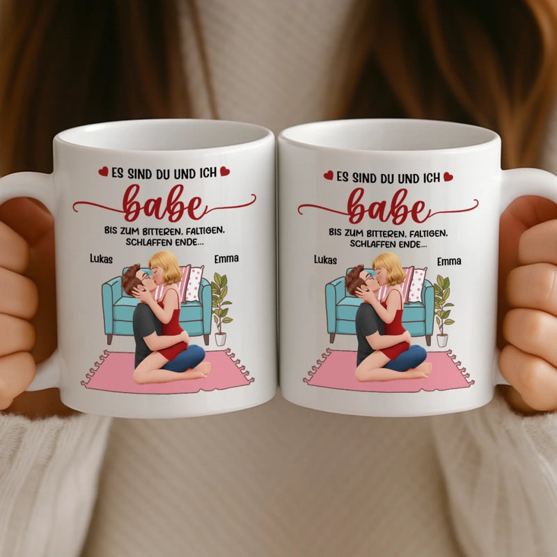 Benutzerdefinierte Tasse – Personalisierte Hochzeitsgeschenke zum Jahrestag für Ehemann und Ehefrau, Ihn und Sie – Es Sind Du Und Ich, Babe
