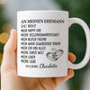 Benutzerdefinierte Tasse – Personalisierte Hochzeitsgeschenke zum Jahrestag für Ehemann und Ehefrau, Ihn und Sie – Du Bist Mein Happy End