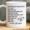 Benutzerdefinierte Tasse – Personalisierte Hochzeitsgeschenke zum Jahrestag für Ehemann und Ehefrau, Ihn und Sie – Du Bist Mein Happy End