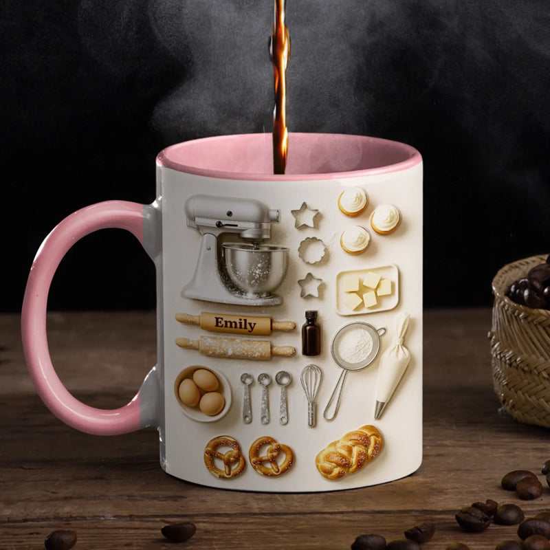 Personalisierte Tasse Mit Akzent – Personalisierte Geburtstagsgeschenke Für Beste Freundinnen, Schwestern, Familie Und Dich Selbst – Backen ist meine Liebessprache