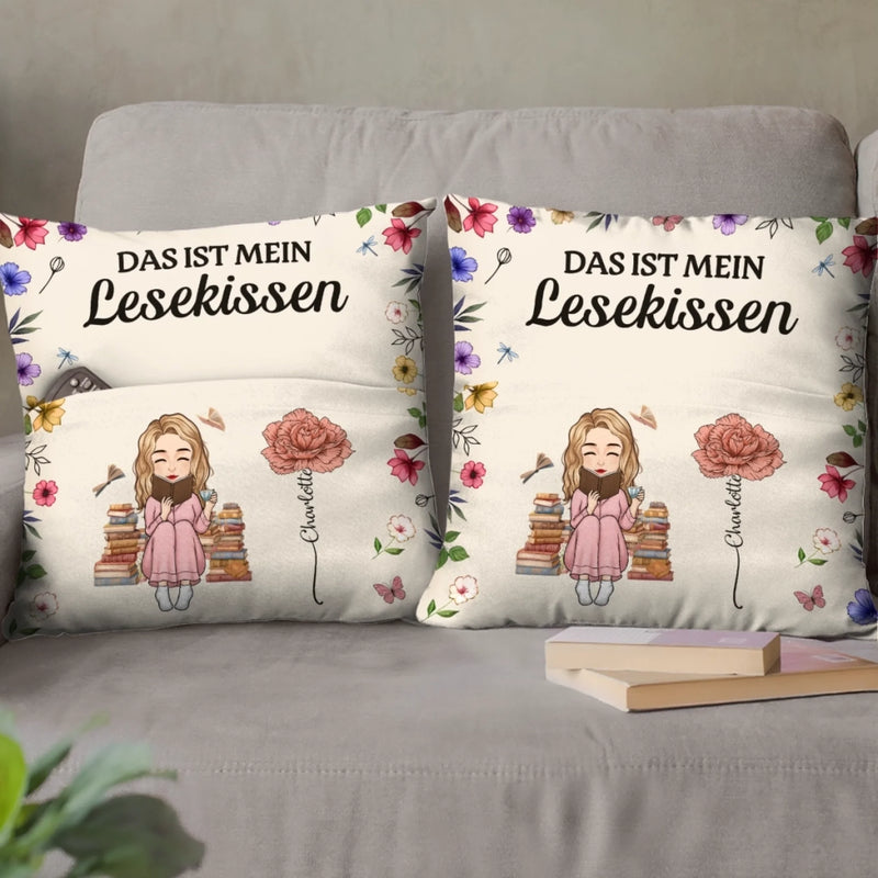 Personalisiertes Blumentaschenkissen - Geschenke Für Buchliebhaber, Bücherwürmer, Leser - Nur noch ein Kapitel