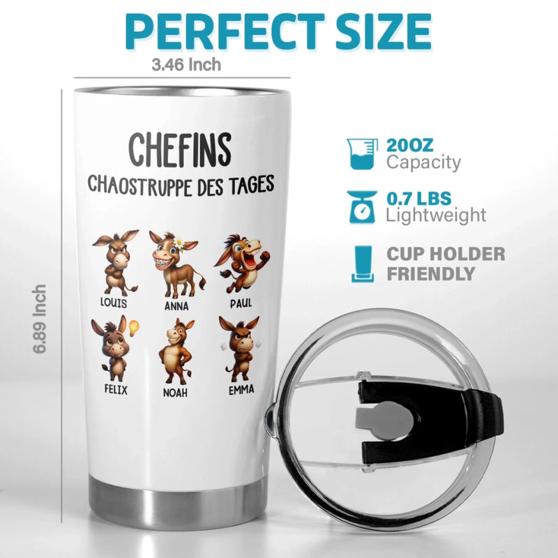 Personalisiertes Becher – Personalisierte Geburtstagsgeschenke für Kollegen, beste Arbeitsfreunde – Chefs Chaostruppe Des Tages