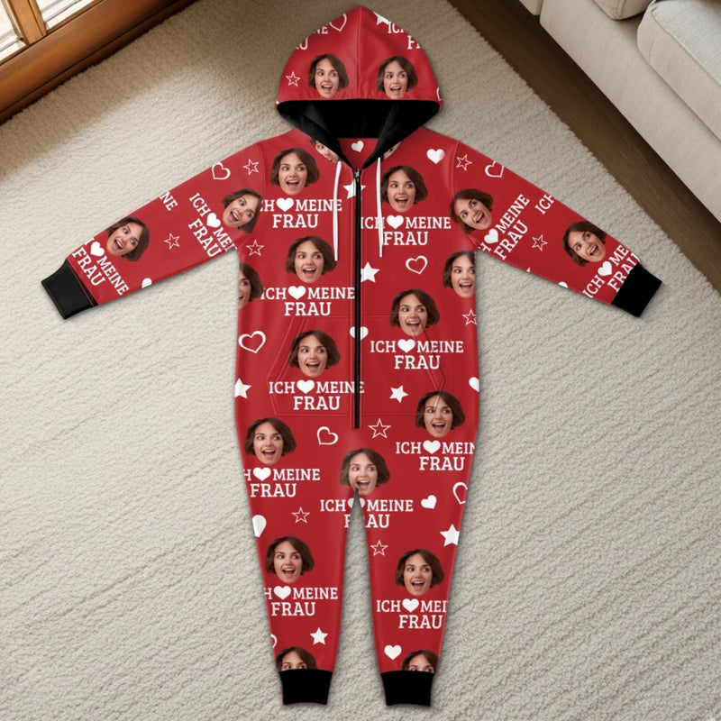 Personalisierter Onesie Für Erwachsene Mit Foto – Personalisierte Geschenke zum Jahrestag, zu Weihnachten oder zur Hochzeit für Ehemann und Ehefrau, für ihn und sie – Der ultimative Liebesbeweis