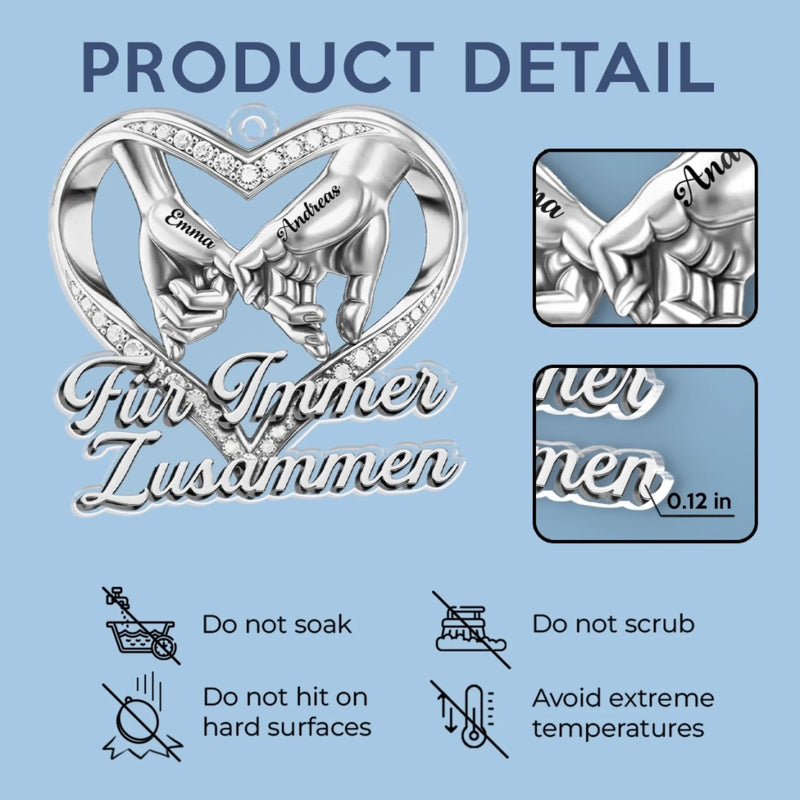 Personalisierte Acryl-Autoanhänger – Personalisierte Jahrestags- und Hochzeitsgeschenke für Ehemann und Ehefrau, ihn und sie – Du machst meine Welt weich