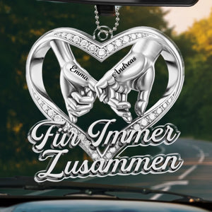 Personalisierte Acryl-Autoanhänger – Personalisierte Jahrestags- und Hochzeitsgeschenke für Ehemann und Ehefrau, ihn und sie – Du machst meine Welt weich